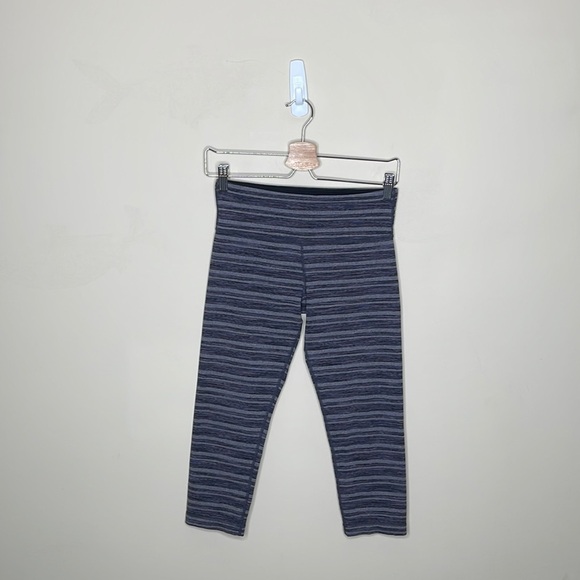 Lululemon Wunder Under Crop Leggings Black Stripes Galore - Picture 4 of 6